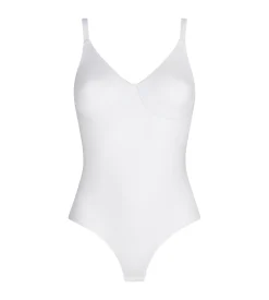 Body femme avec soutien-gorge intégré en microfibre Blanc Dim Invisible