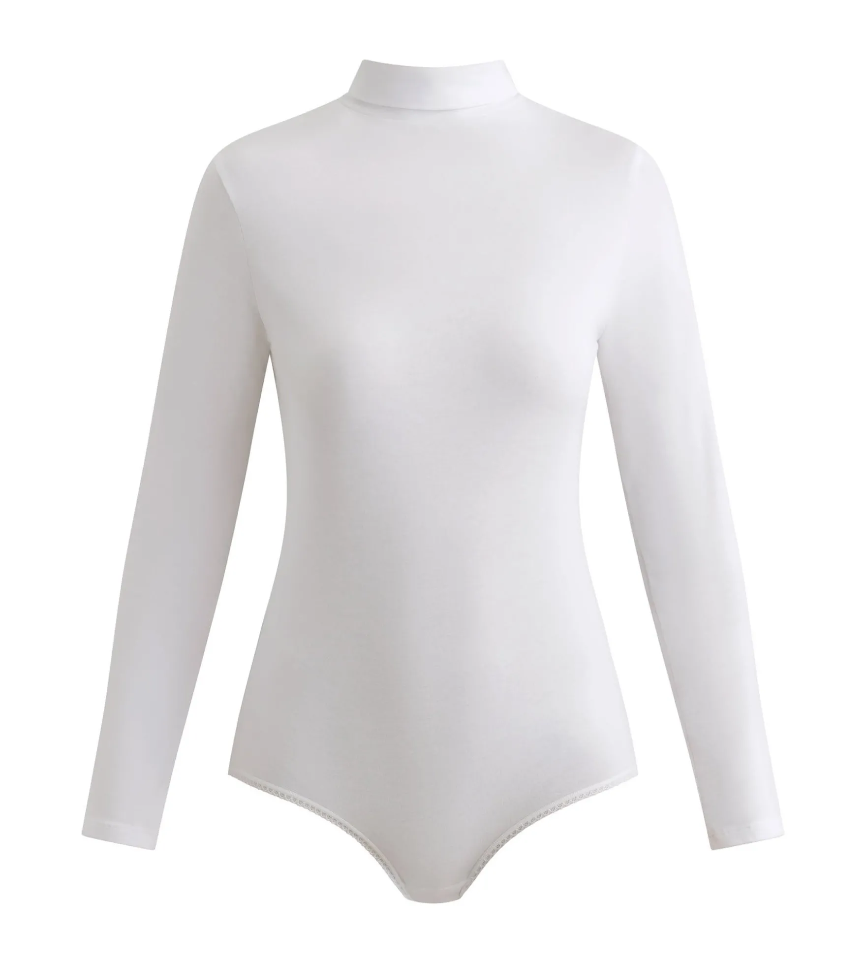 Body manches longues femme col montant Blanc Dim Thermal