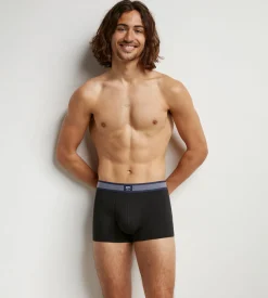 Boxer homme en coton modal à ceinture rayée Noir Dim Smart