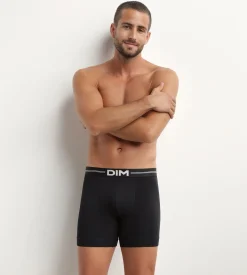 Boxer homme en coton modal à coutures plates Noir Dim Icons Essentiel