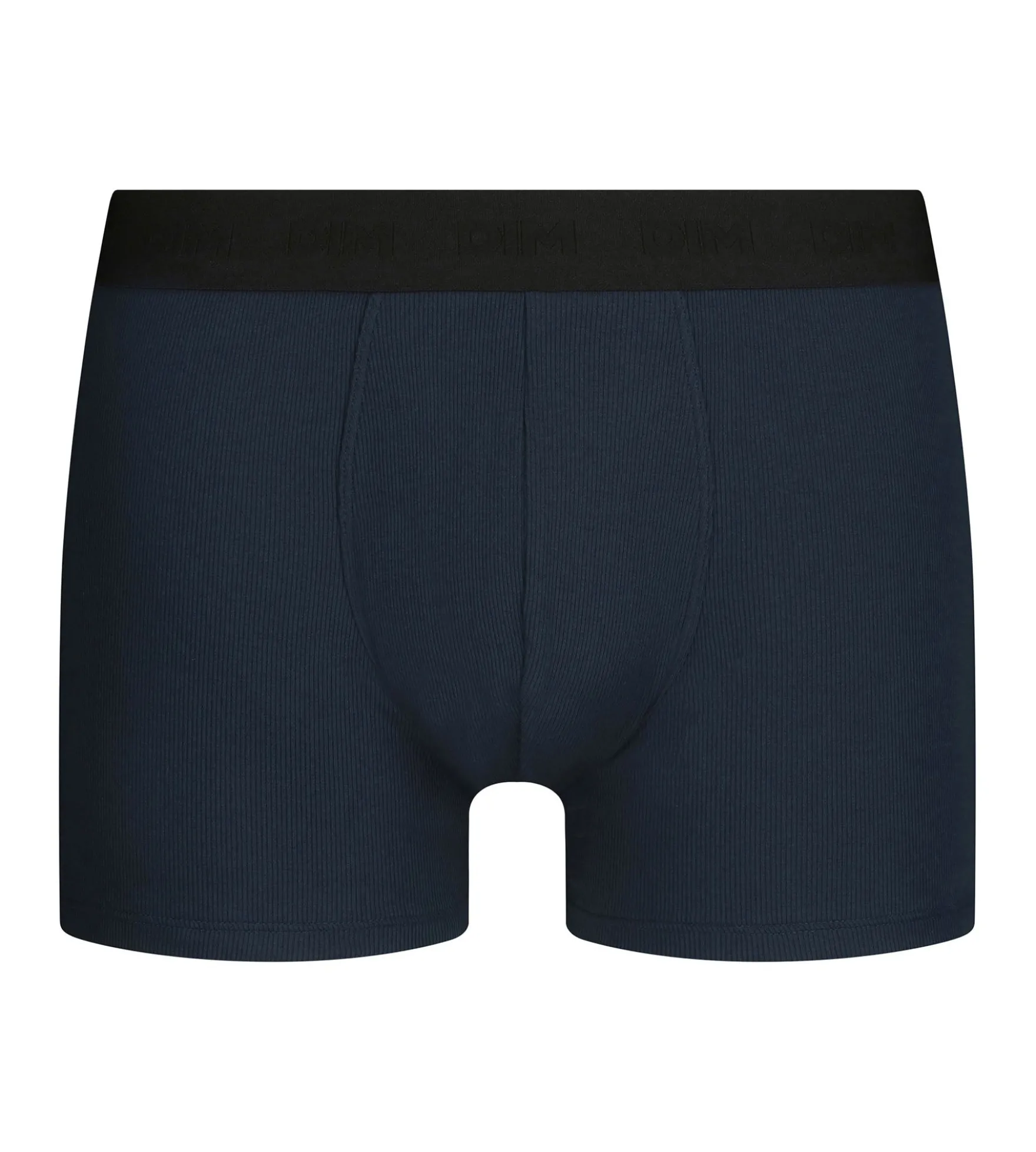 Boxer homme en coton modal côtelé Bleu Minuit Dim Élégant