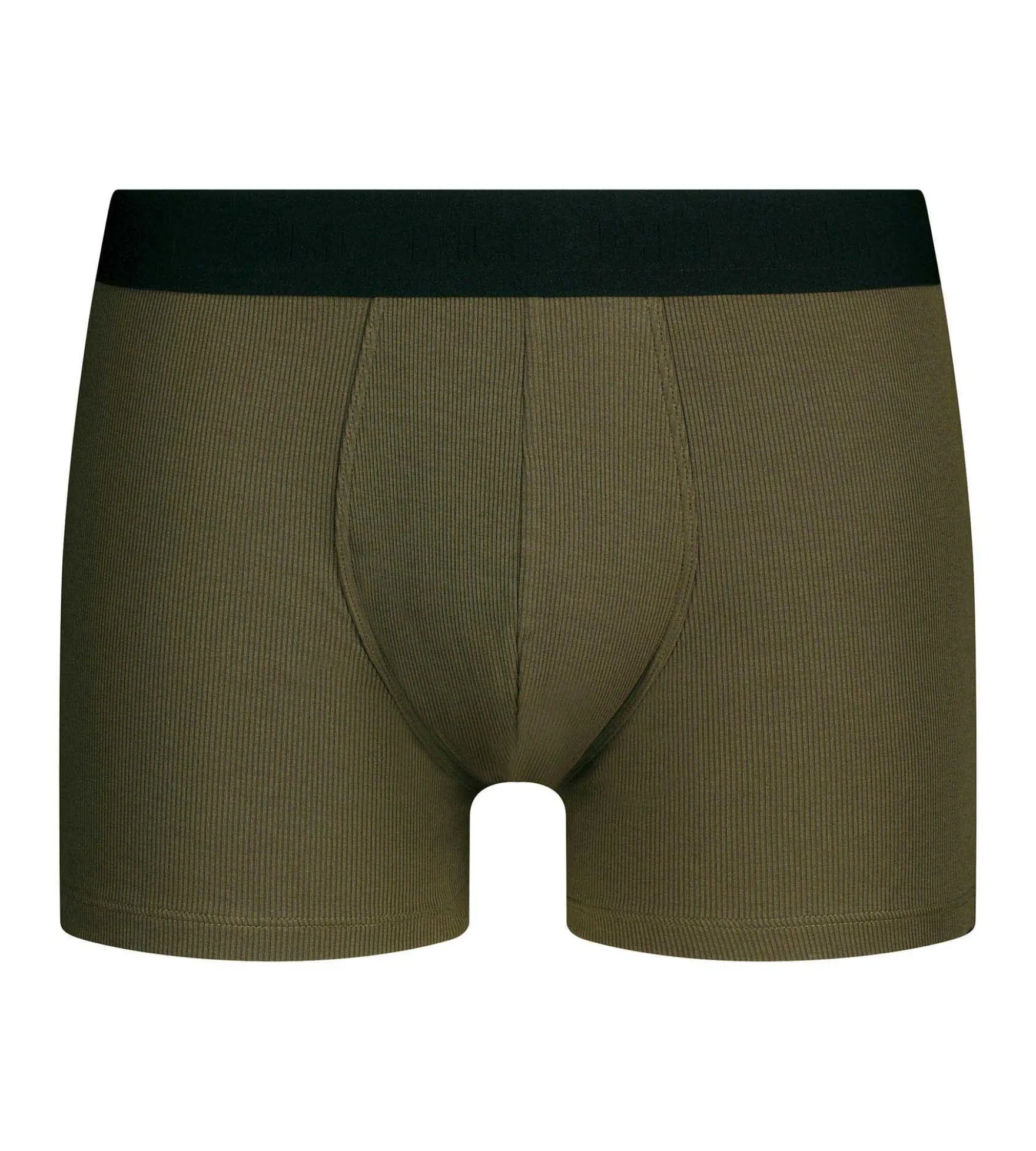 Boxer homme en coton modal côtelé Vert Olive Dim Élégant