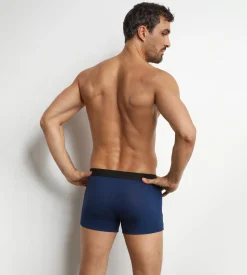 Boxer homme en coton modal piqué Bleu Foncé Dim Smart