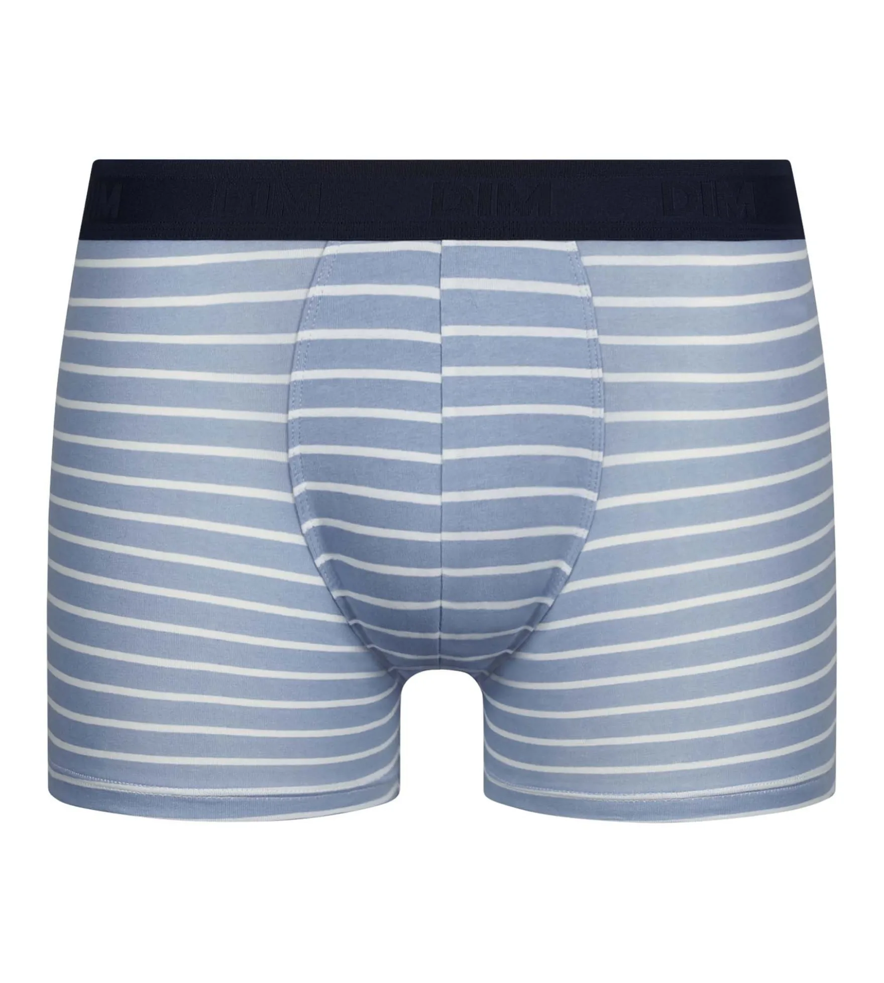 Boxer homme en coton stretch Bleu à rayures Dim Fancy