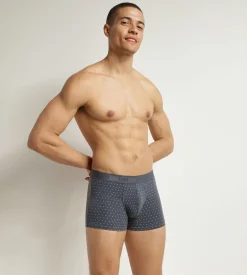 Boxer homme en coton stretch Lavande à pois Dim Fancy