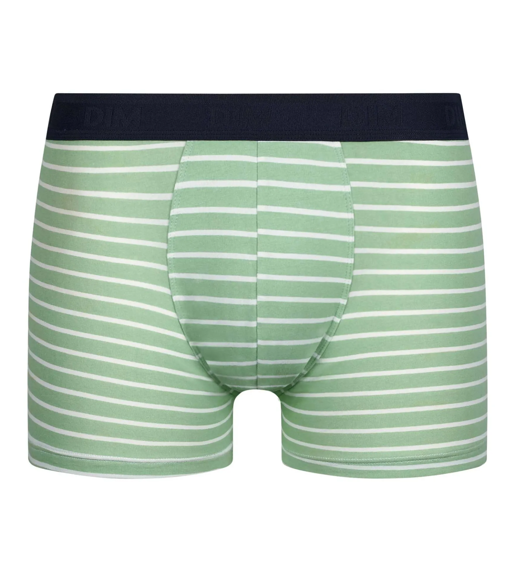 Boxer homme en coton stretch Vert à rayures Dim Fancy