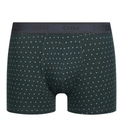 Boxer homme en coton stretch Vert à pois Dim Fancy