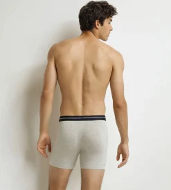 Boxer long homme Gris Chiné Dim Icons