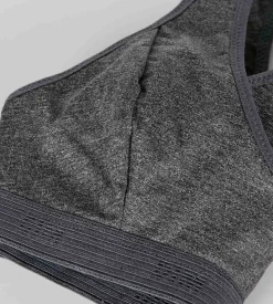 Brassière de sport pour fille Gris Chiné Foncé en microfibre Dim Micro