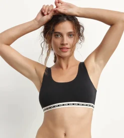 Brassière femme en coton modal Noire Dim Icons Essentiel