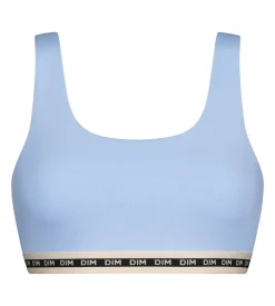 Brassière femme en coton modal Bleu Azur Dim Icons Essentiel