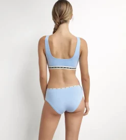Brassière femme en coton modal Bleu Azur Dim Icons Essentiel