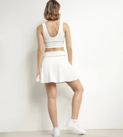 Brassière longue en microfibre sculptante Écru Dim Move