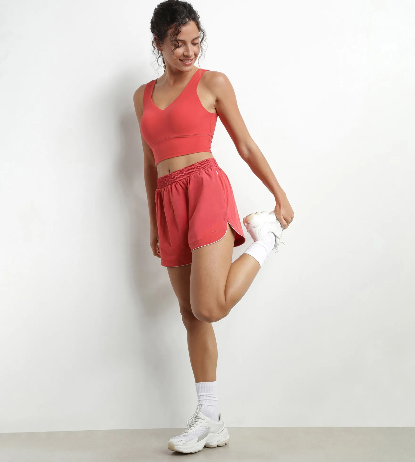 Brassière longue en microfibre sculptante Rouge Dim Move