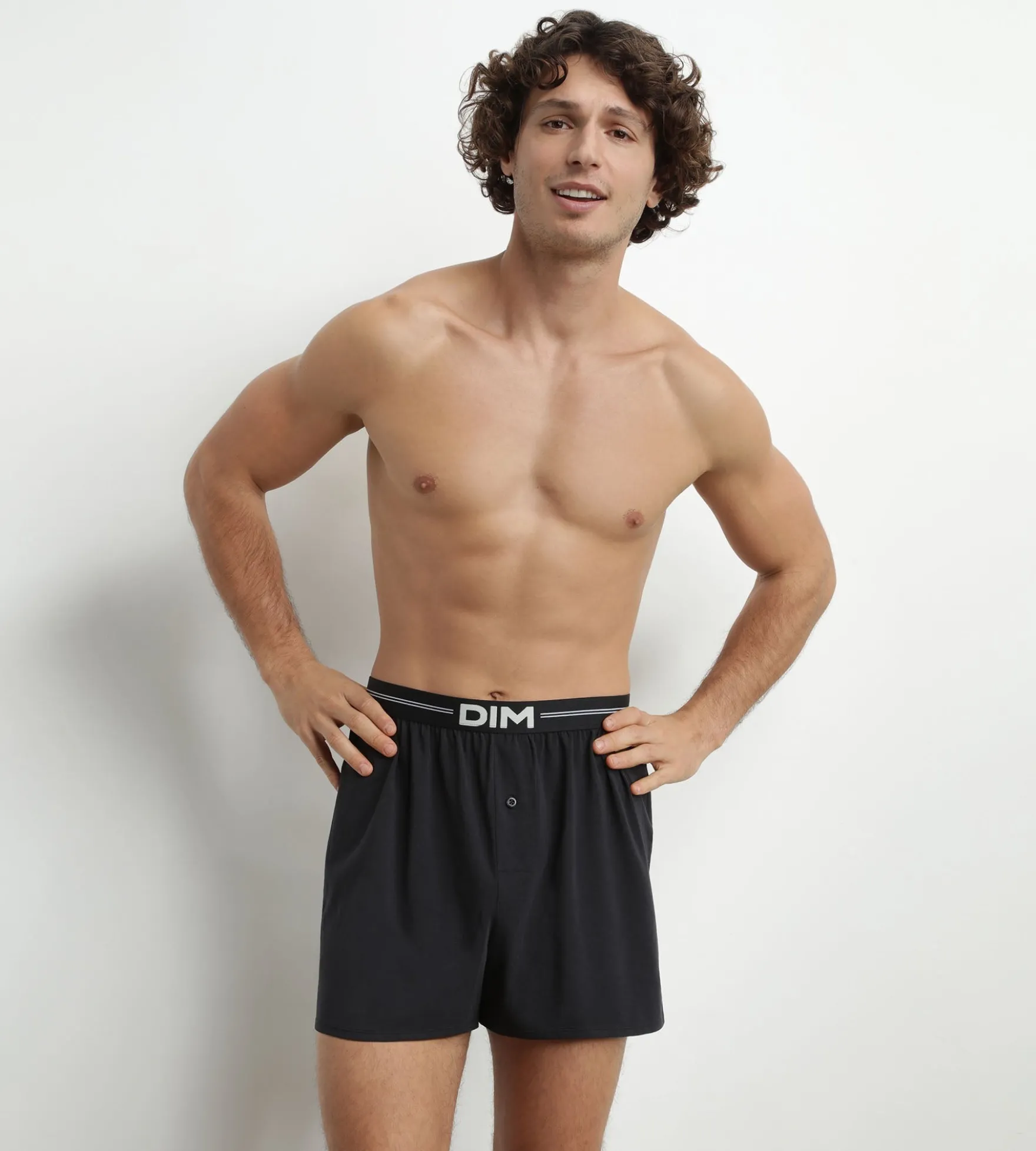 Caleçon homme en coton Noir Dim Icons Essentiel