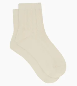 Chaussettes femme en coton pointelle Ivoire La Mode de Dim