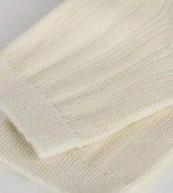 Chaussettes femme en coton pointelle Ivoire La Mode de Dim