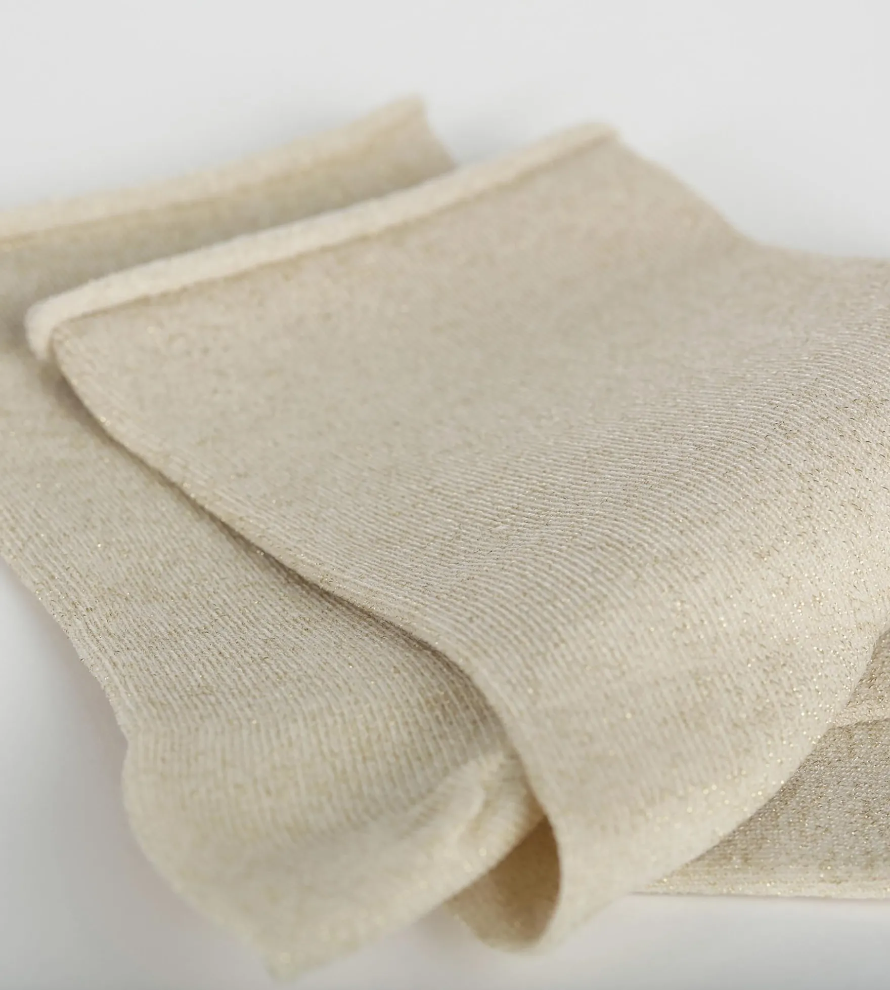 Chaussettes femme en lurex Beige Dim Mode