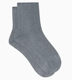 Chaussettes femme en lurex Gris Dim Mode