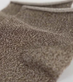 Chaussettes femme en lurex Marron Dim Mode