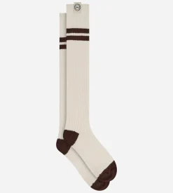 Chaussettes hautes en coton ivoire DIM x Ines de la Fressange