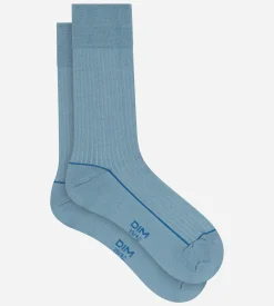 Chaussettes homme coton Bleu Océan La Mode Côtelée