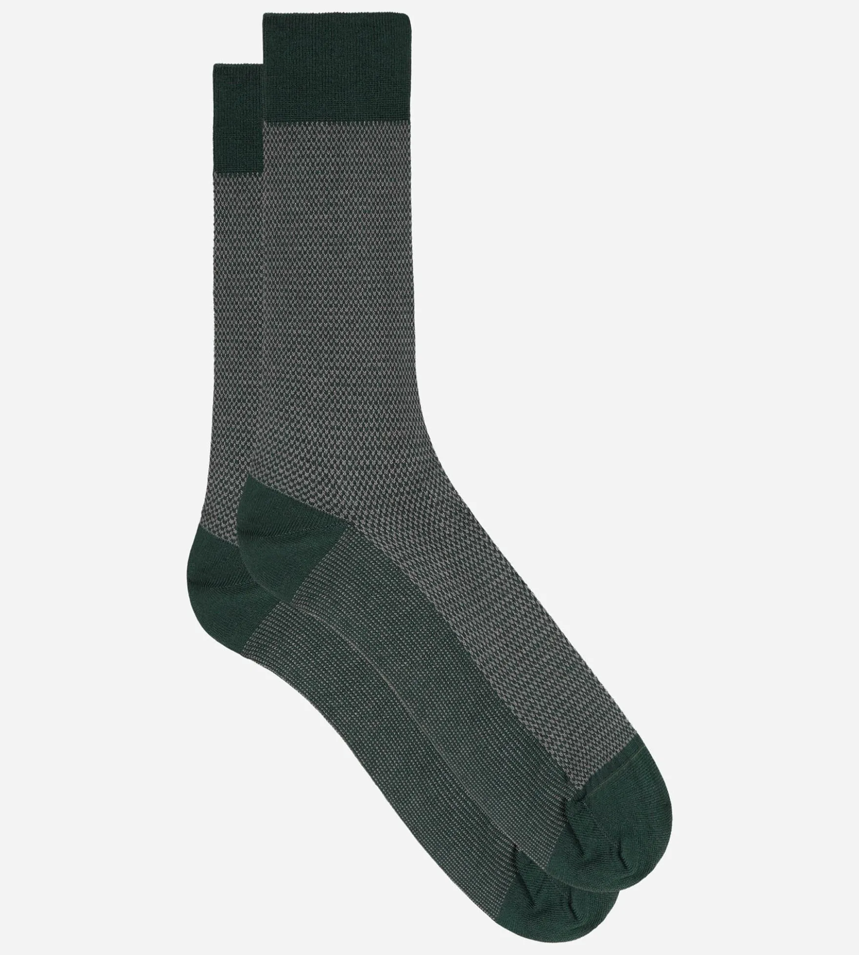 Chaussettes homme coton vert écossais La Mode