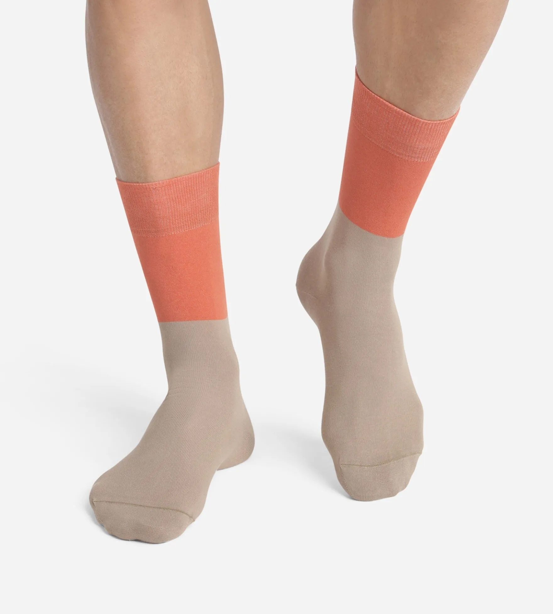Chaussettes homme en coton effet colorblock Praline Dim Mode