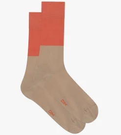 Chaussettes homme en coton effet colorblock Praline Dim Mode