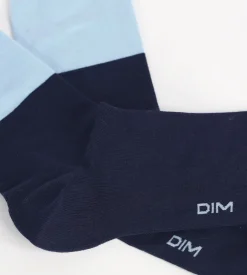 Chaussettes homme en coton effet colorblock Marine et Bleu Dim Mode