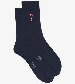 Chaussettes homme navy blue candy Coton Fancy