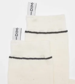 Chaussettes unisexes en coton modal côtelé Crème Dim Icons
