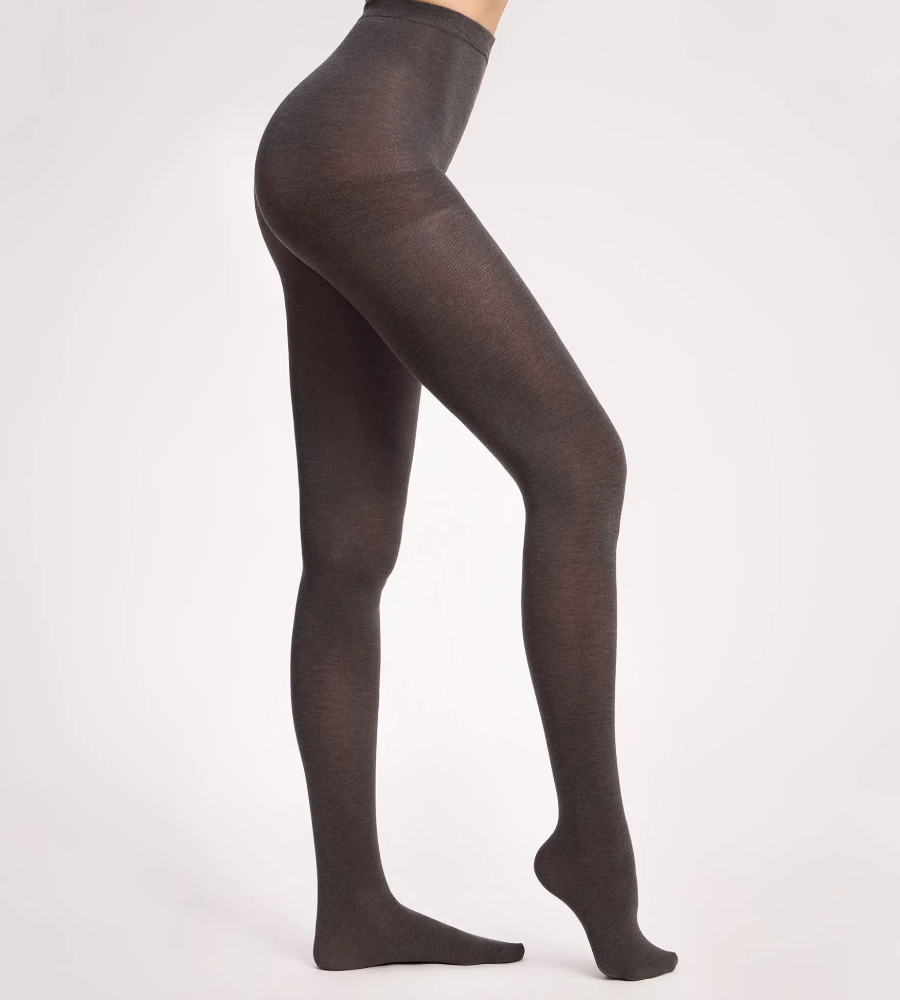 Collant chaud effet laine gris foncé 115D Thermo