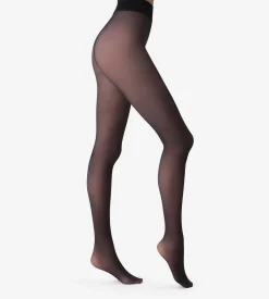 Collant chaud effet transparent Noir Thermo