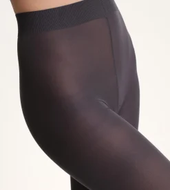 Collant gris charbon opaque veloulé Style 50D