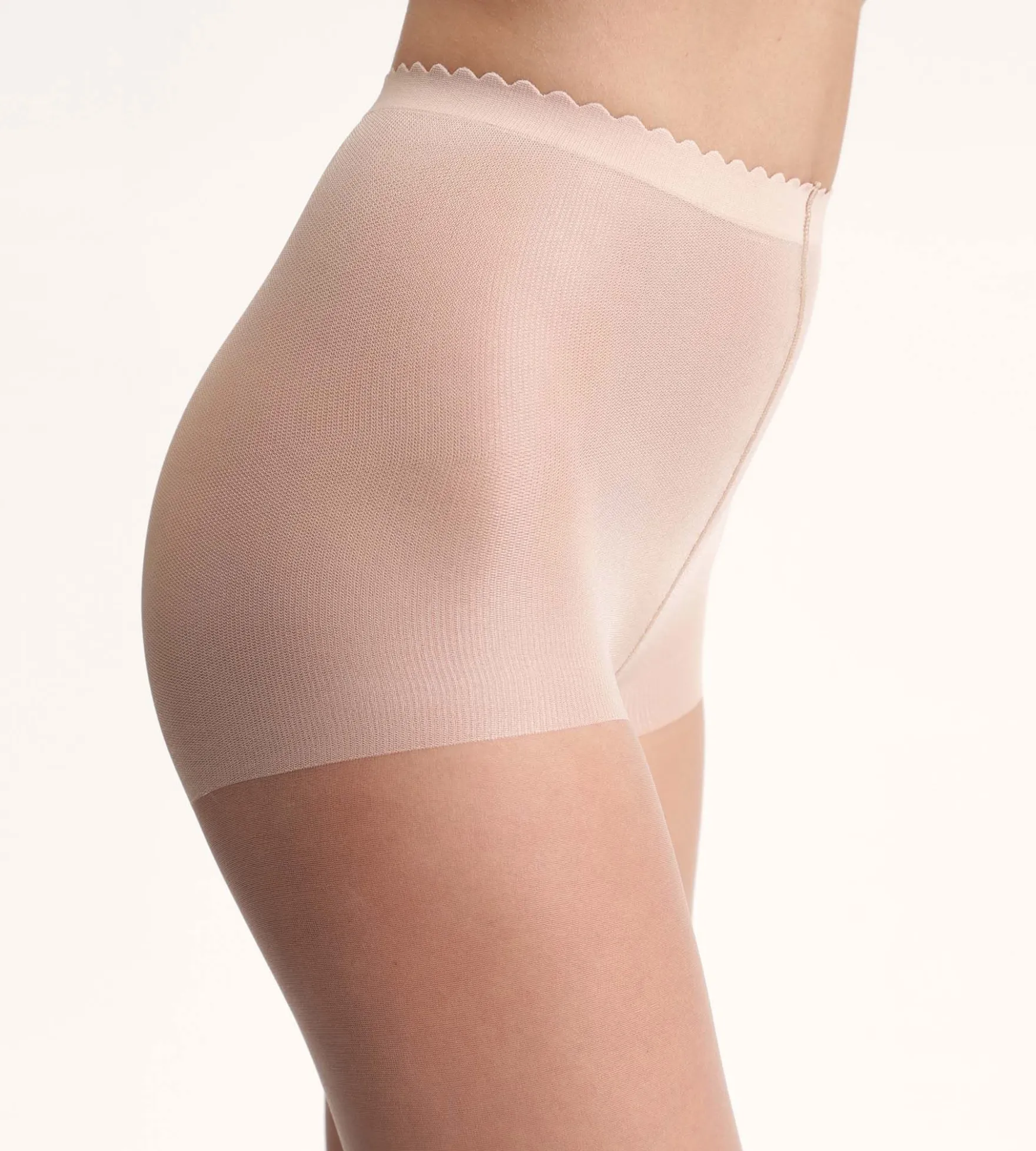 Collant voile transparent beige éclat effet nude Body Touch Dim 17D