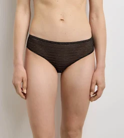Culotte dentelle noire rayée Holiday