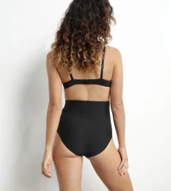 Culotte effet sculptant femme taille haute sans couture Noir Dim Silhouette Invisible