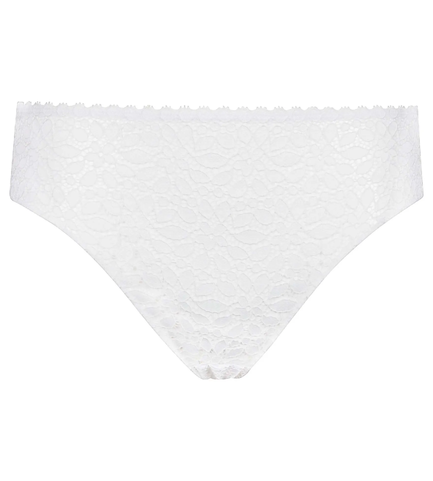 Culotte en dentelle ajourée à motifs floraux Blanc Daily Dentelle