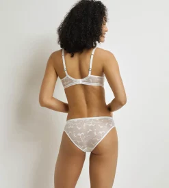 Culotte femme Blanche à fleurs Dim Bloom