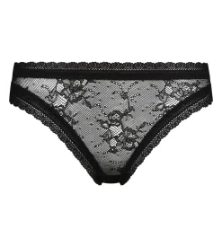 Culotte femme en dentelle florale Noire Dim Romance