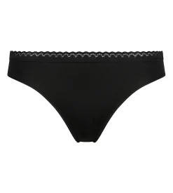 Culotte femme en microfibre et ceinture en tulle Noir Daily Micro