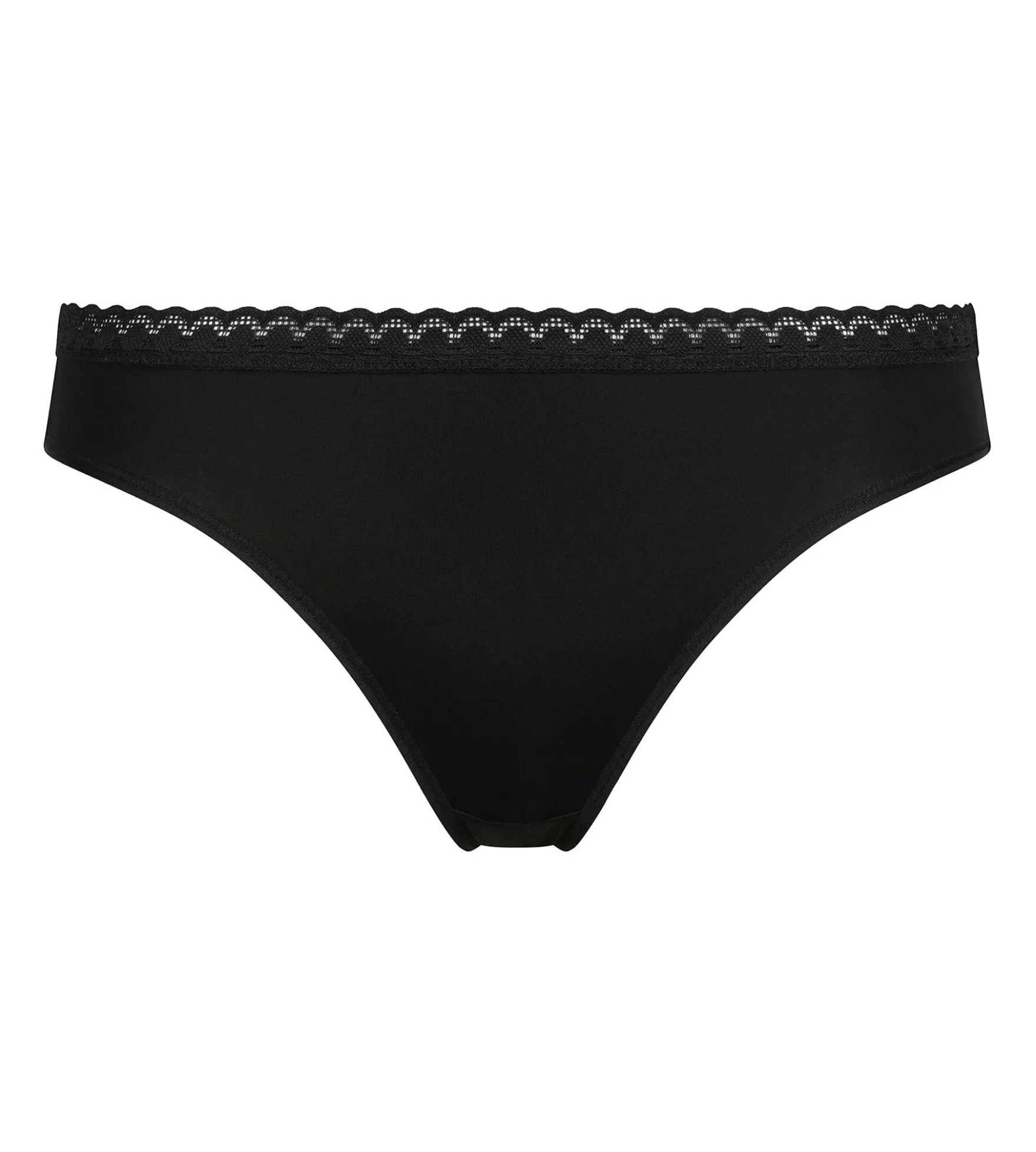 Culotte femme en microfibre et ceinture en tulle Noir Daily Micro
