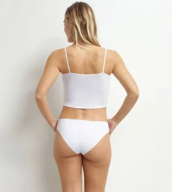 Culotte femme invisible en microfibre Blanc Dim