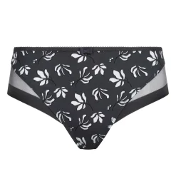 Culotte femme microfibre et tulle Gris à fleurs Generous Essentiel