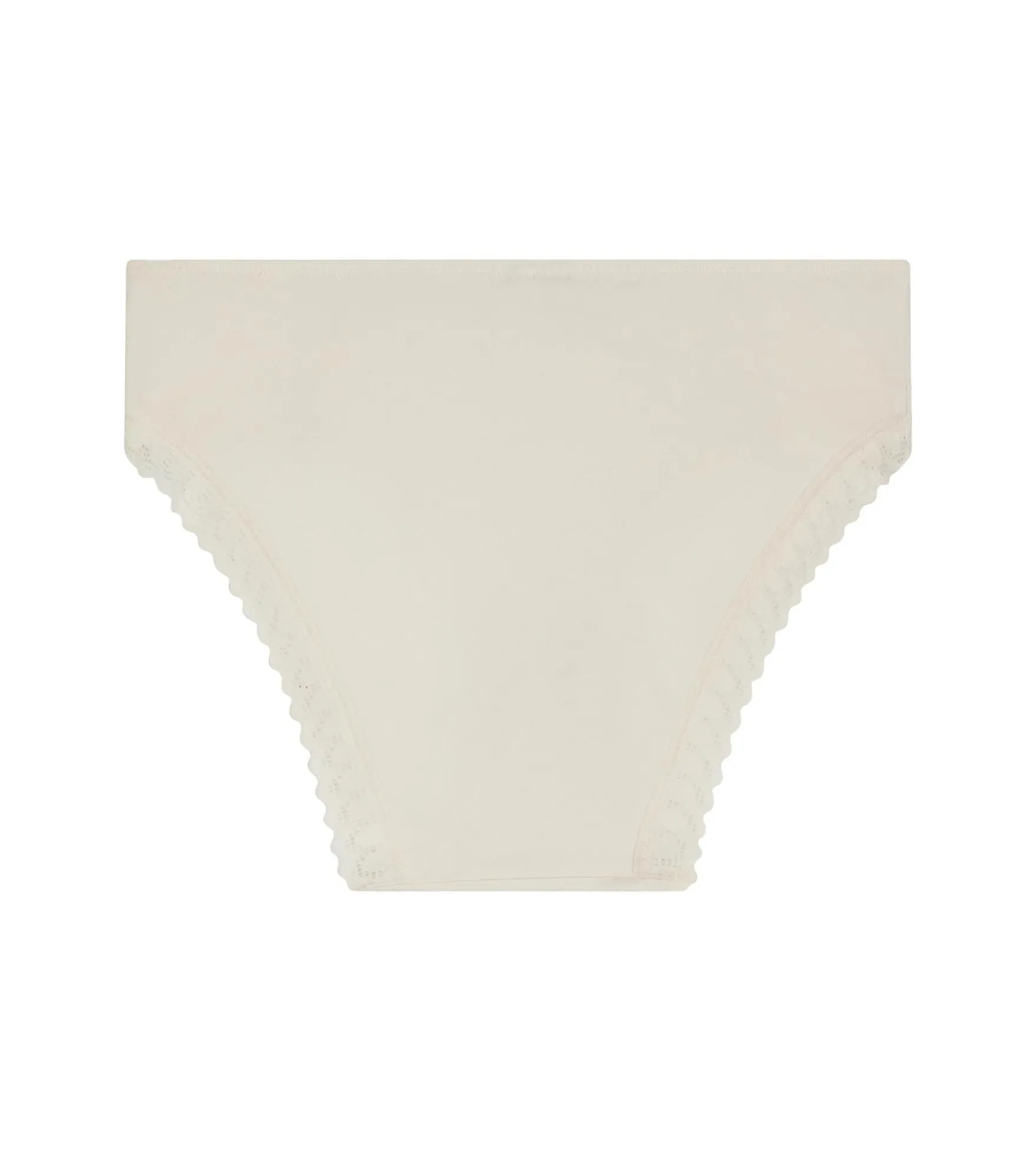 Culotte fille en microfibre et dentelle Ivoire Daily