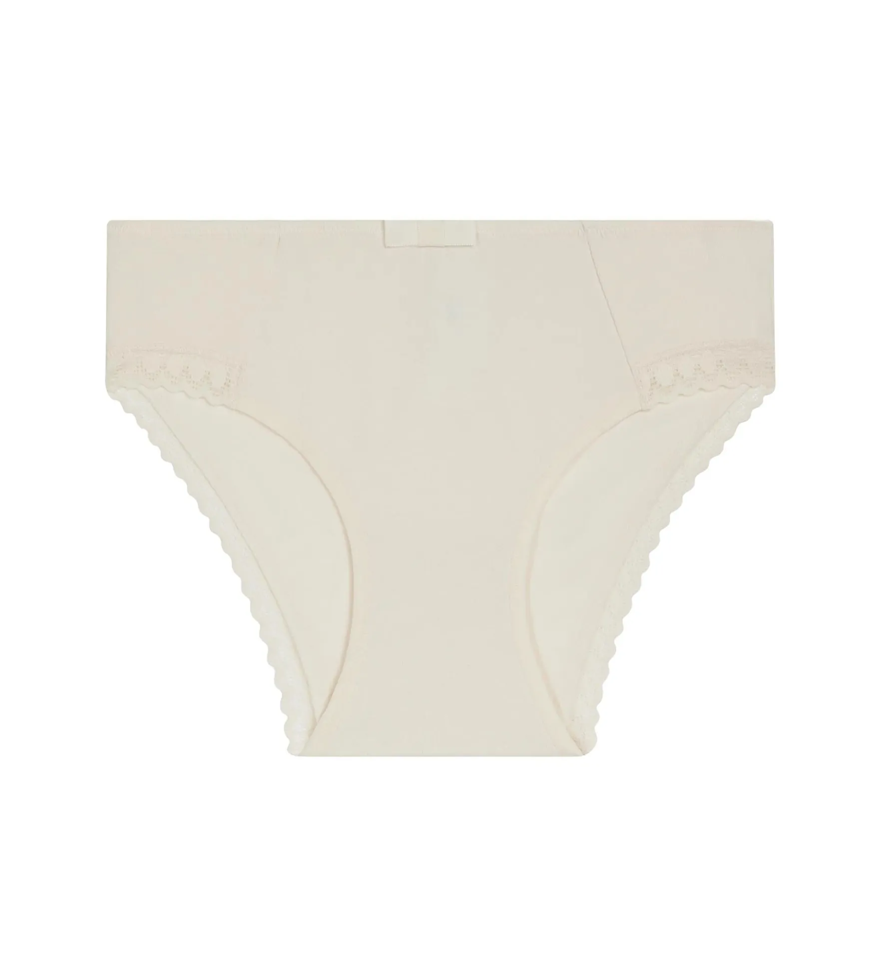Culotte fille en microfibre et dentelle Ivoire Daily