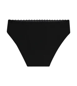 Culotte fille en microfibre et dentelle Noire Daily