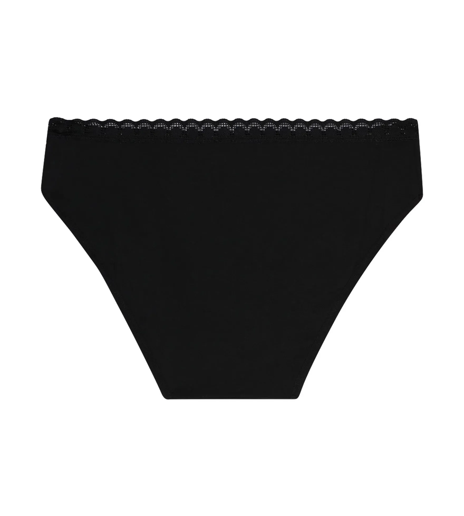 Culotte fille en microfibre et dentelle Noire Daily