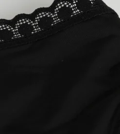 Culotte fille en microfibre et dentelle Noire Daily